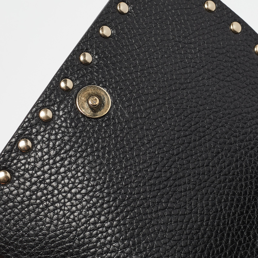 VALENTINO Black Leather Rockstud Chain Pouch - Picture 6 of 8